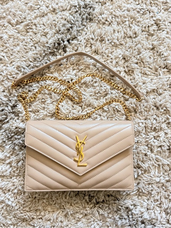 Saint Laurent Handbags - Saint Laurent Leather Chain Crossbody